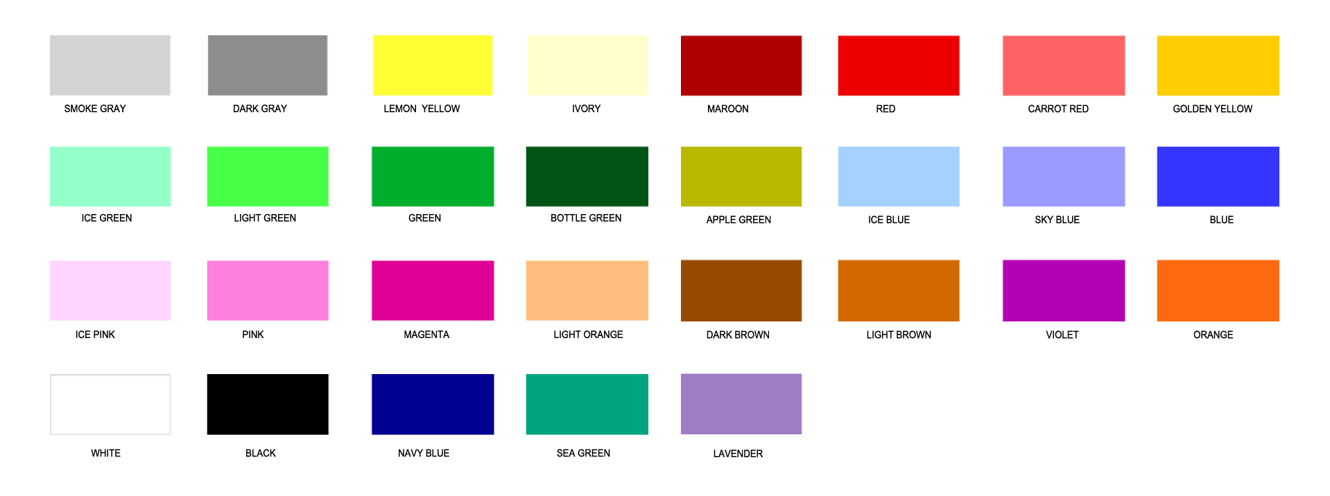Anupam Plastics Colour Shades for End Caps and Plugs